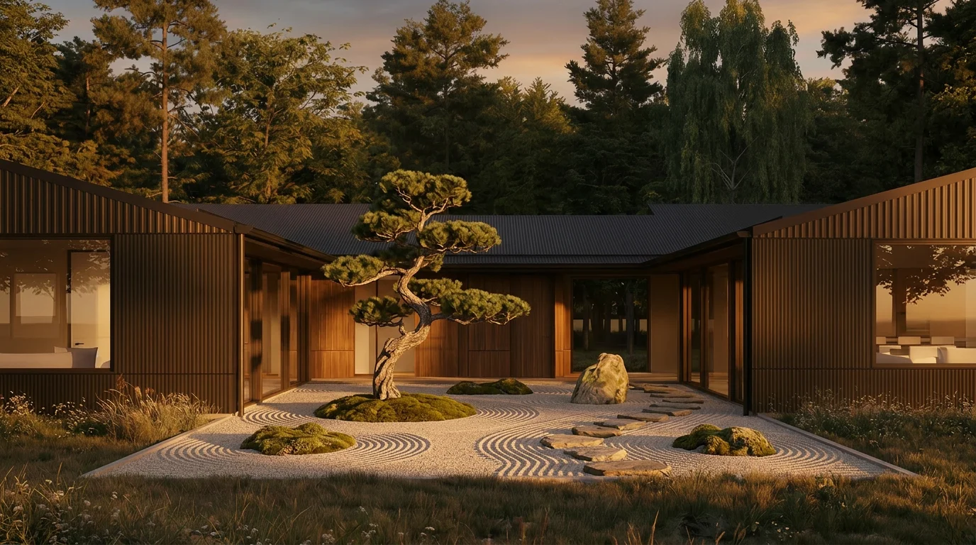 Stone — a composed gravel courtyard