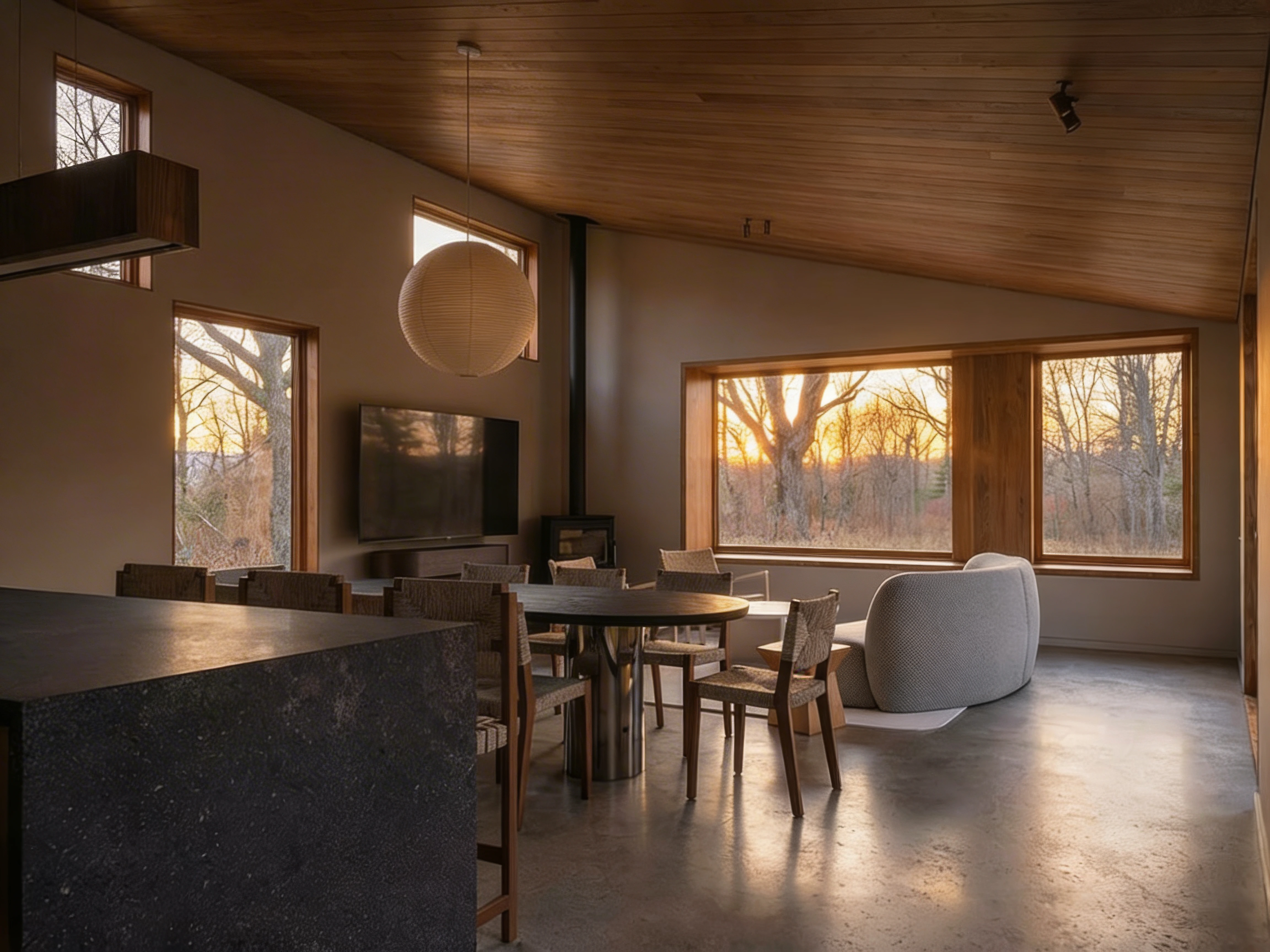 Interior — RidgeVale living space at golden hour